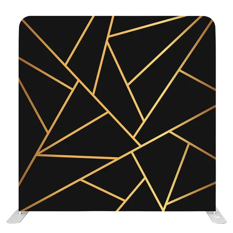 Black Gold Lines photo booth backdrop