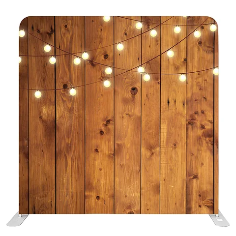 Wood Lights photo booth backdrop